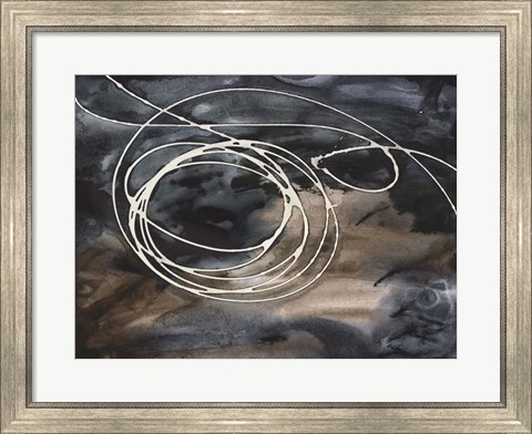 Framed Midnight Swirl II Print