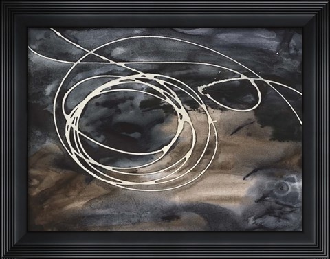 Framed Midnight Swirl II Print