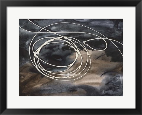 Framed Midnight Swirl II Print