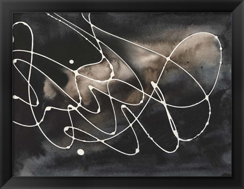Framed Midnight Swirl III Print