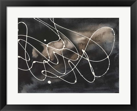 Framed Midnight Swirl III Print