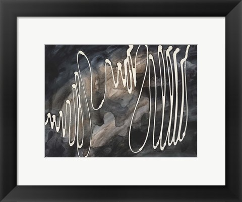 Framed Midnight Swirl IV Print