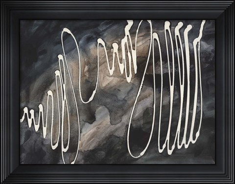 Framed Midnight Swirl IV Print