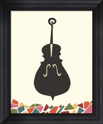 Framed Cut Paper Instruments I Print