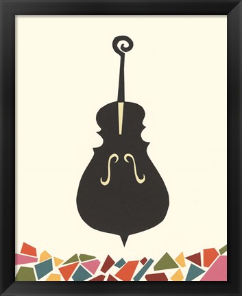 Framed Cut Paper Instruments I Print