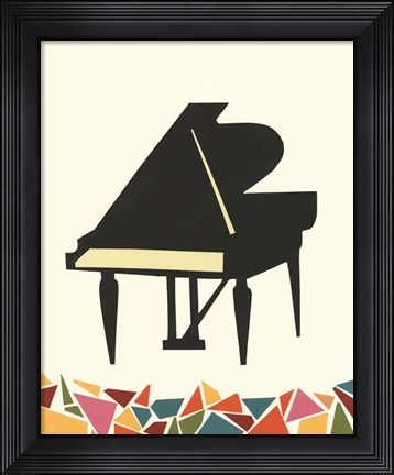 Framed Cut Paper Instruments II Print