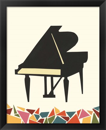 Framed Cut Paper Instruments II Print