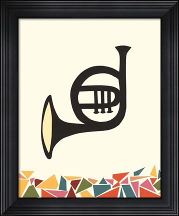 Framed Cut Paper Instruments III Print