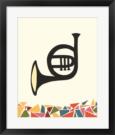 Framed Cut Paper Instruments III Print