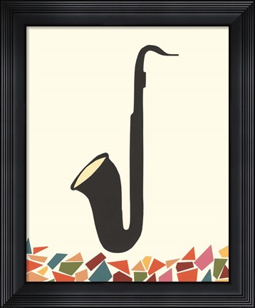 Framed Cut Paper Instruments IV Print