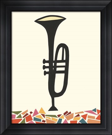Framed Cut Paper Instruments V Print