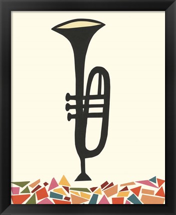 Framed Cut Paper Instruments V Print