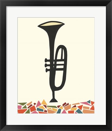 Framed Cut Paper Instruments V Print