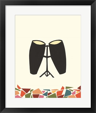 Framed Cut Paper Instruments VI Print