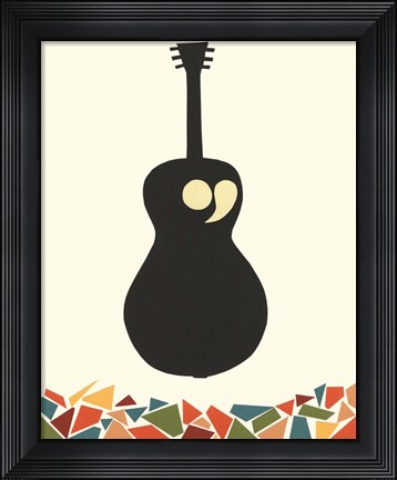Framed Cut Paper Instruments VIII Print