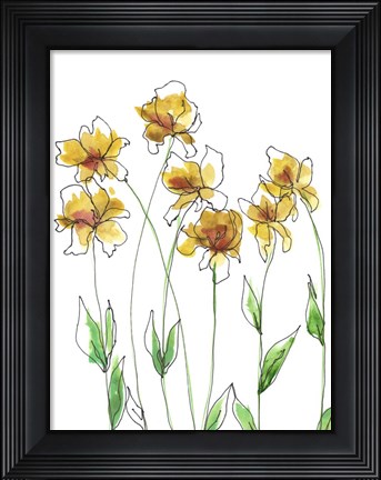 Framed Amber Tulips I Print