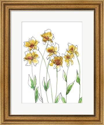 Framed Amber Tulips I Print