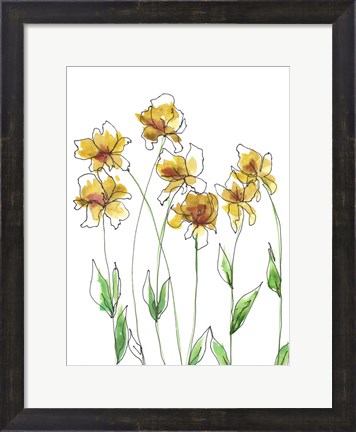 Framed Amber Tulips I Print