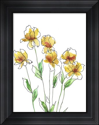 Framed Amber Tulips II Print