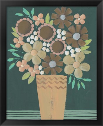 Framed Flower Garden Bouquet I Print