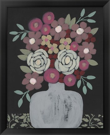 Framed Bundle of Flowers I Print