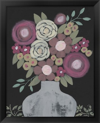 Framed Bundle of Flowers II Print