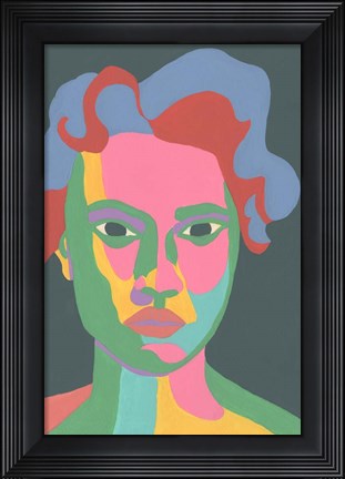 Framed Colorblock Face II Print