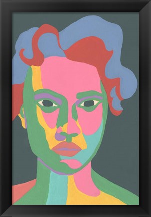 Framed Colorblock Face II Print