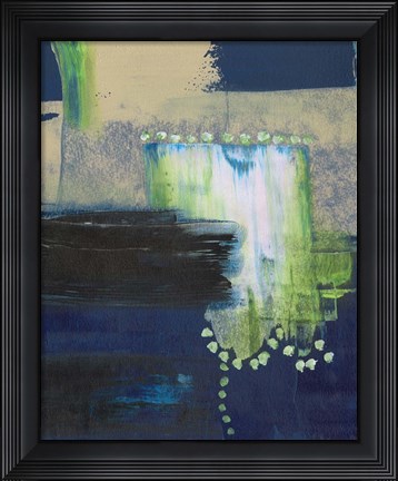 Framed Blue Composite I Print