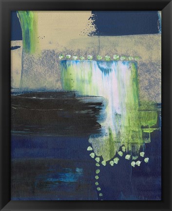 Framed Blue Composite I Print
