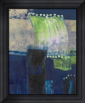 Framed Blue Composite II Print