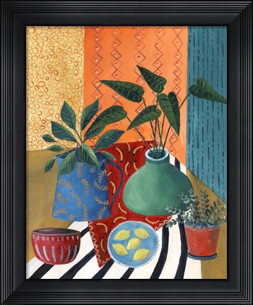 Framed Colorful Tablescape II Print