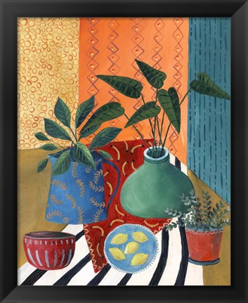 Framed Colorful Tablescape II Print