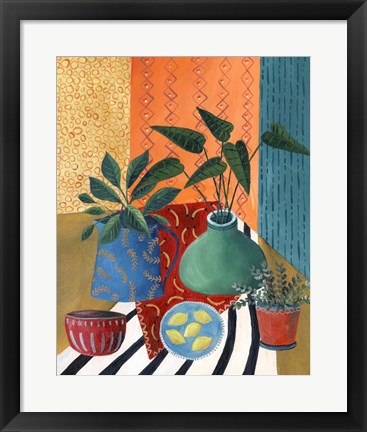 Framed Colorful Tablescape II Print