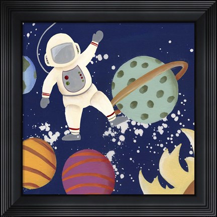 Framed Future Space Explorer I Print