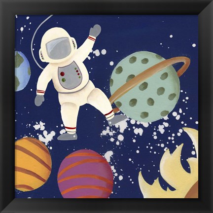 Framed Future Space Explorer I Print