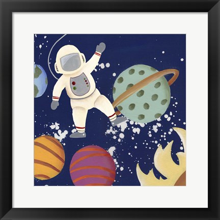 Framed Future Space Explorer I Print