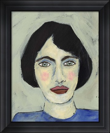 Framed Green Eyed Girl I Print