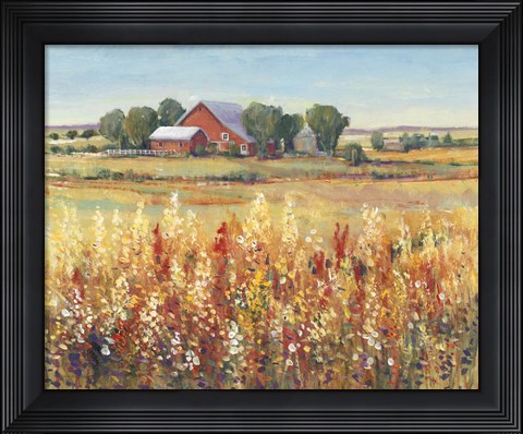 Framed Country View I Print