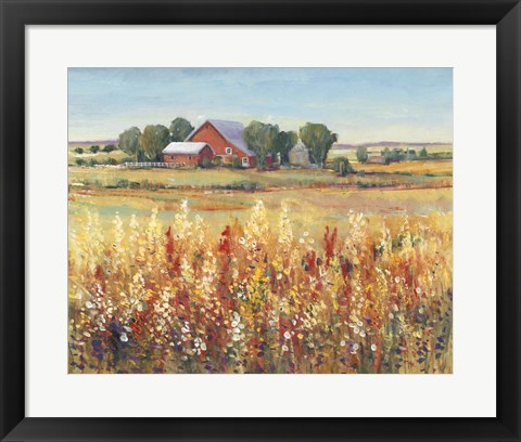 Framed Country View I Print