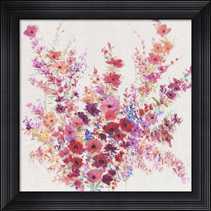 Framed Flowers on a Vine I Print