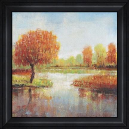 Framed Lake Reflections I Print
