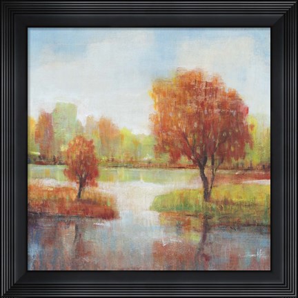 Framed Lake Reflections II Print
