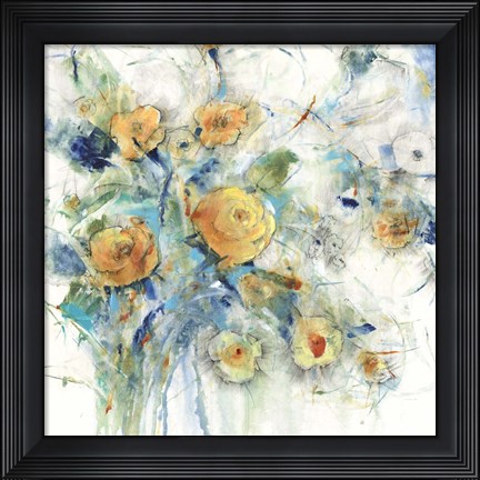 Framed Flower Study I Print