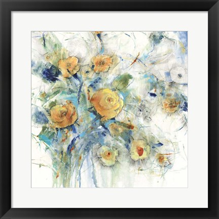 Framed Flower Study I Print