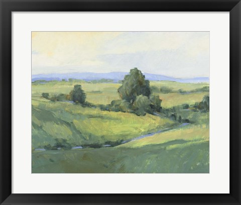 Framed Rolling Green Hills I Print