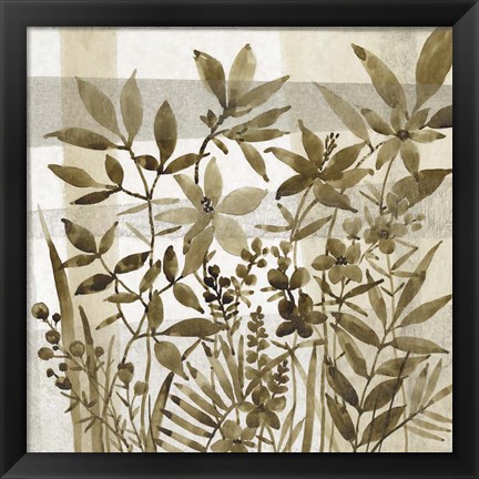 Framed Neutral Garden II Print