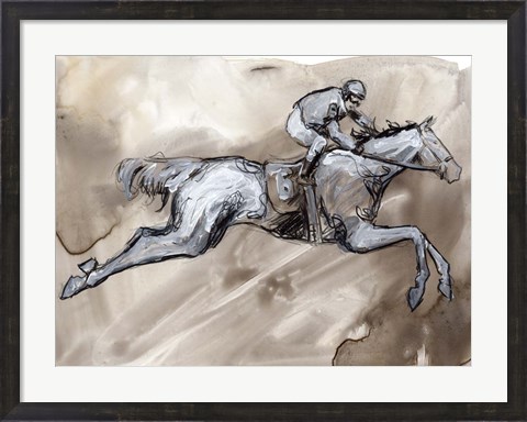 Framed Off to the Races II Print