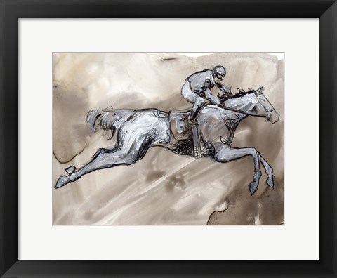 Framed Off to the Races II Print