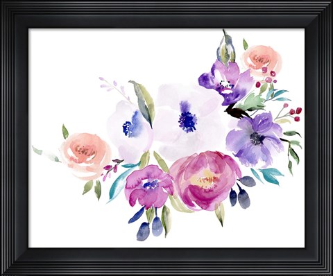 Framed Watercolor Anemone I Print